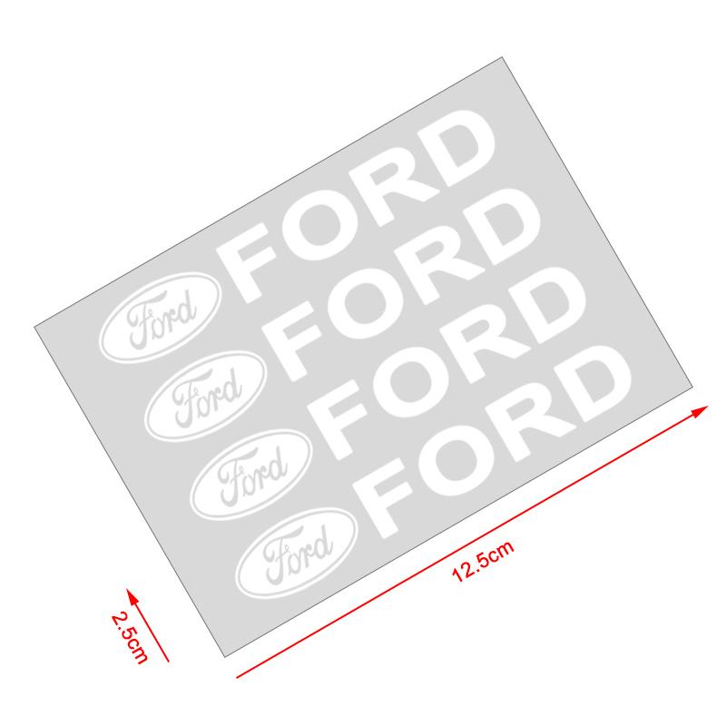 4 ks Samolepka 3D kliky dveří auta Samolepky na pneumatiky a zpětná zrcátka pro Ford Focus Mk2 Mk3 Fiesta Ranger Mondeo S-MAX Kuga Mustang