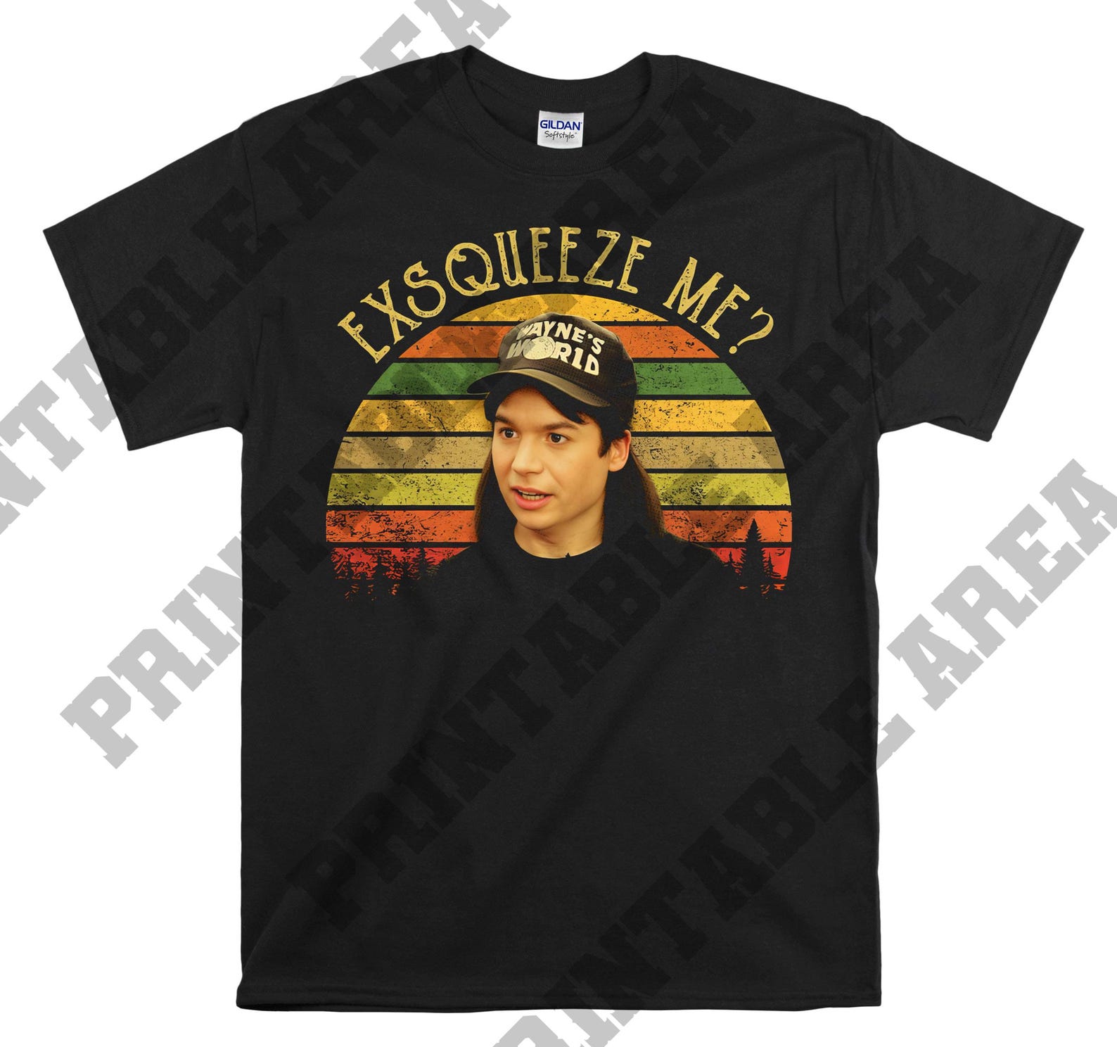 Wayne s World Wayne Campbell Exsqueeze Me Vintage Men Unisex T shirt, T shirt, T shirt MO558 XL