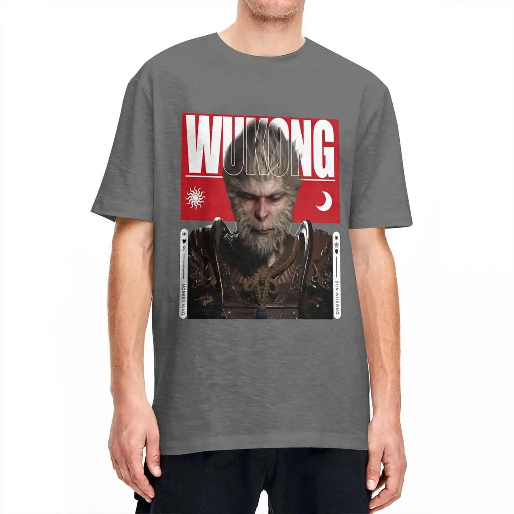 Herren T-Shirt Black Myth Wukong Neues Spiel 2024 (5) T-Shirts Neuheit Strand T-Shirt Y2K Lustiges Muster Reine Baumwolle Kleidung Geschenk