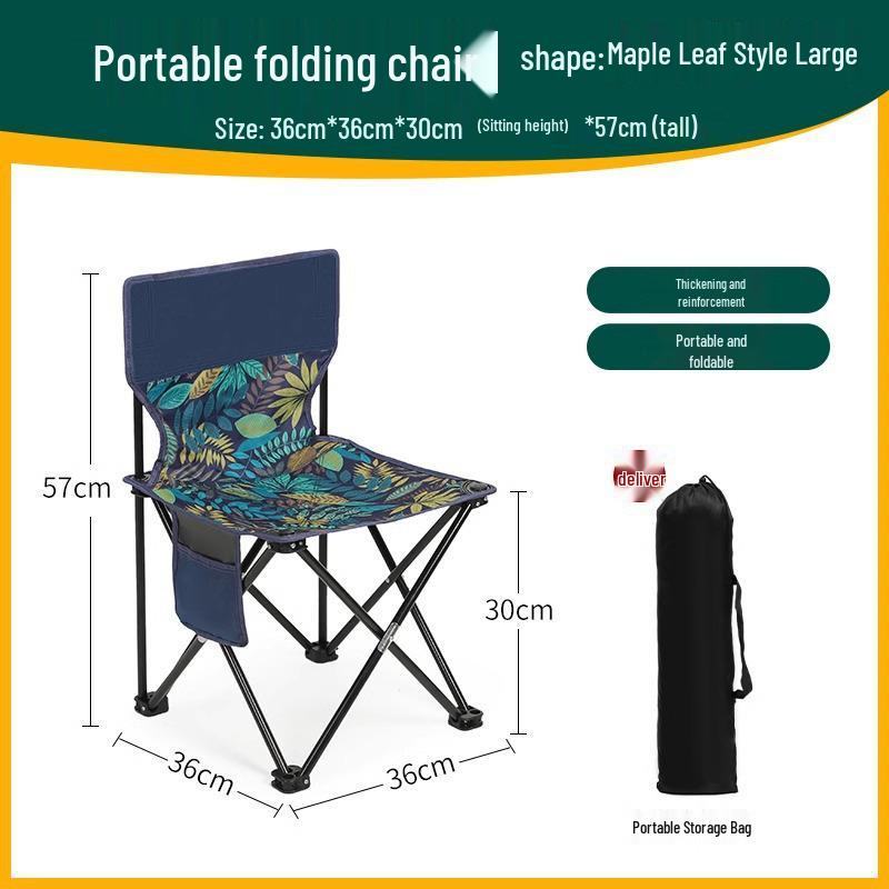 Portable Ultra-light Folding Camping and Fishing Chair with Small Stool for Art Sketching