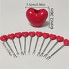 10PC Love Fruit Fork, Stainless Steel Creative Home Western Food Fork, Cake Fork, Cabbage Fork Set Children's Fork Tableware Set