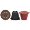 1/3Pcs Reusable Refillable for Nespresso Coffee Capsule With 1PC Plastic Spoon Filter Pod For Original Line Filters