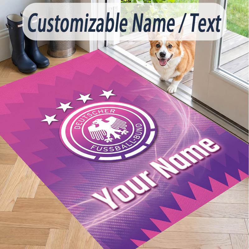 Custom Text Printed Rug Germany national football team Non Slip Floor Carpet For Home Room Decor