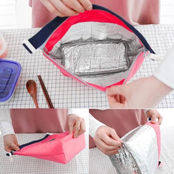 Isolierte Lunchtasche - FARBE - Wasserdicht - 25x30x9.5 cm - Verstellbarer Riemen - 100% BPA-frei