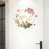 Neuer selbstklebender Rosen-Schmetterling Toilettentür-Aufkleber Badezimmerwanddekoration Toiletten-Identifikationsaufkleber WC-Schild Türsticker