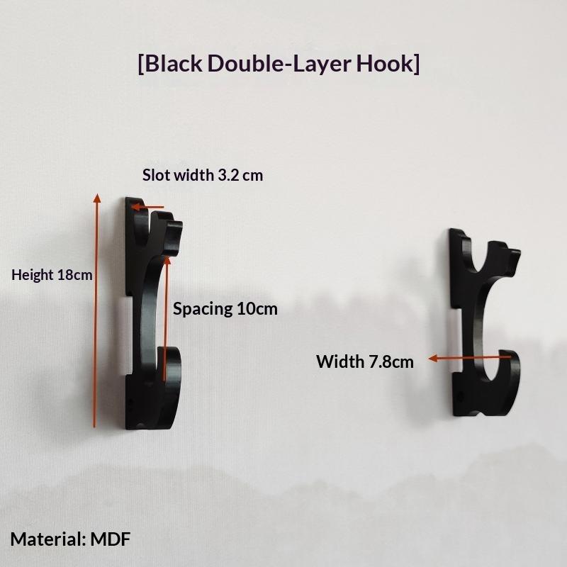 1/2/3 Tier Samurai Sword Wall Holder Rack Solid Wooden Katana Storage Shelf for Home Decor Collection Great Gift