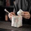 Chinese Style Brocade Storage Bag Makeup Bag Embroidered Handbag Hanfu Teacup Cloth Pouch  Travel