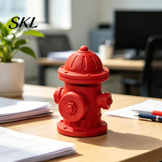 Hydrant Shape Toy 3D Printed Fidget Clicker, Mini Fake Finger Stress Relief Desk Push Toy, Gift for Kids Teens Adults Clicker