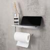 Space Aluminum Toilet Paper Holder Self Adhesive Phone Storage Rack Tissue Roll Holder  Kitchen