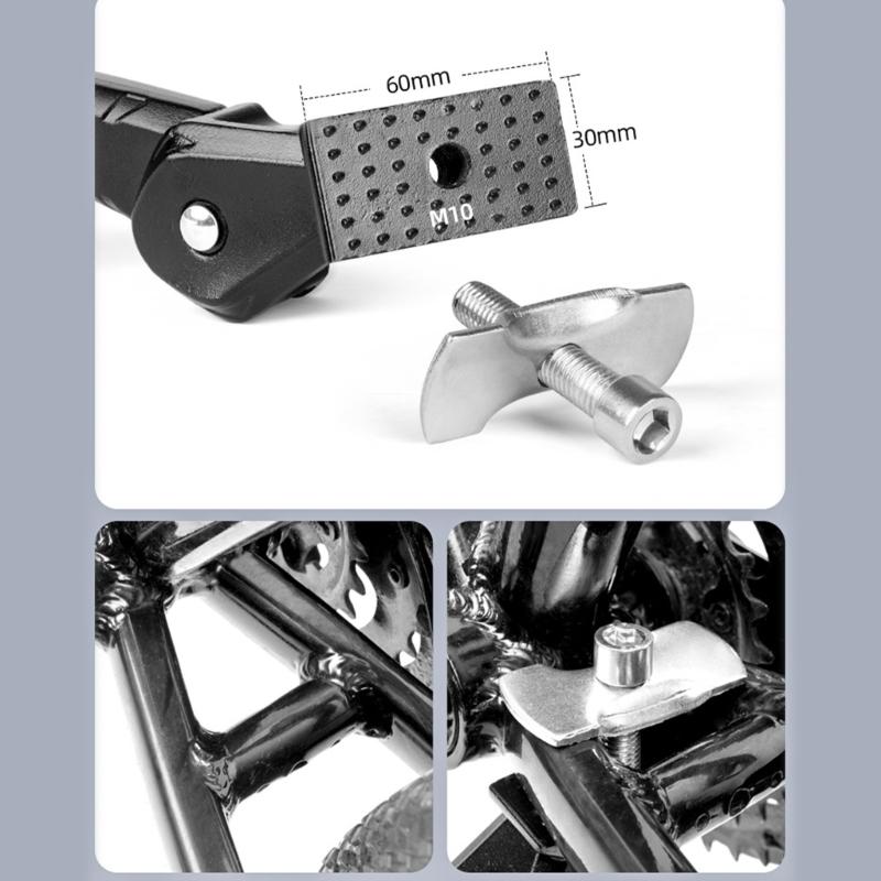 Aluminiumlegierung Seiten-Heck-Parkständer Rennrad Ständer Parkständer Fußstütze Verstellbar Fahrrad Ständer