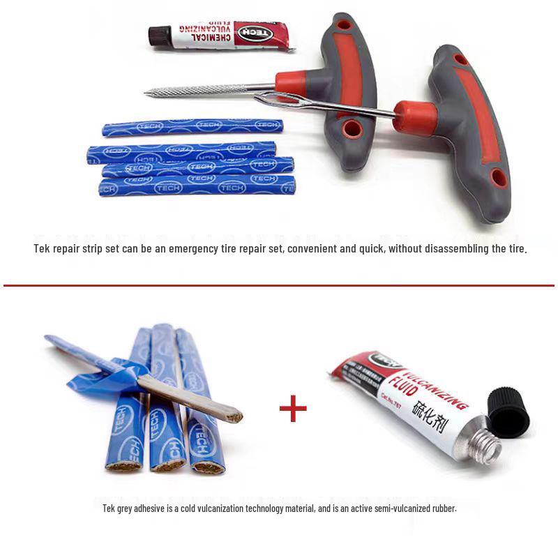 Quick Vulcanizing Tire Repair Strips for Motorcycle & Car Tubeless Tires