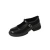 Q1-7 color matching Mary Jane single shoes new four-season commuting French light mouth platform thick heel women's shoes British small leather shoes