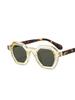Ins Fashion Square Leopard Sunglasses Women Retro Brand Designer Trending Rivets Sun Glasses Men Shades Eyewear Uv400