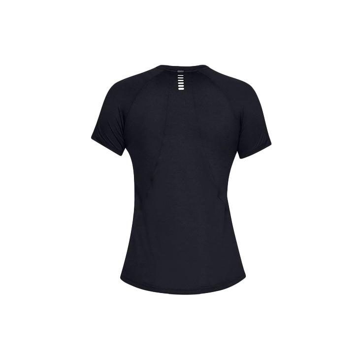 Under Armour Qualifier HexDelta Short Sleeve T-Shirt Women Tops Black 1326504-001