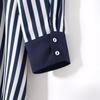 2024 Summer Women's Casual Striped Midi Belt Shirt Dress