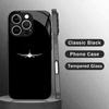 Simple White Airplane Print Glass Phone Case Mobile Phones for Iphone 17 Pro Max Cover for iPhone 17 16 15 14 13 12 Pm Pro Plus