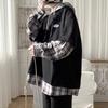 Men's Hoodie Plaid Patchwork Jacket - Spring & Autumn Lazy Style
