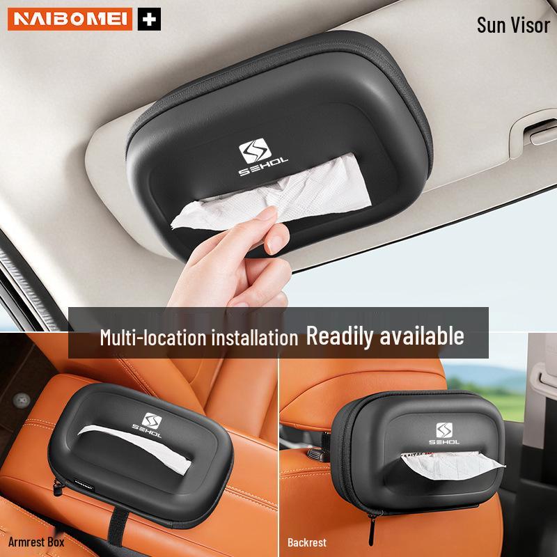 Fits JAC Sehol A5/E10X/E20X/E40X/E50A: Car Armrest Pull-Out Tissue Box