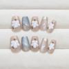 Cat's Eye Wearing Nail Piece Removable Flower Nail Piece Larkin French Manicure Piece Advanced Sense Smudge Nail Patch