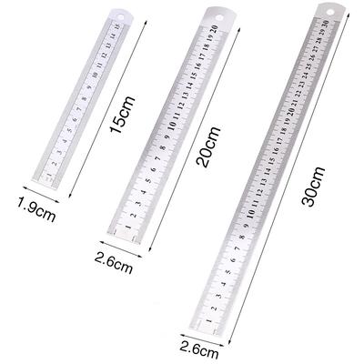Metal Ruler Stainless Steel Straight Ruler 150mm-500mm Student Rulers Precision Double Sided Measuring Tool For Woodworking Draw