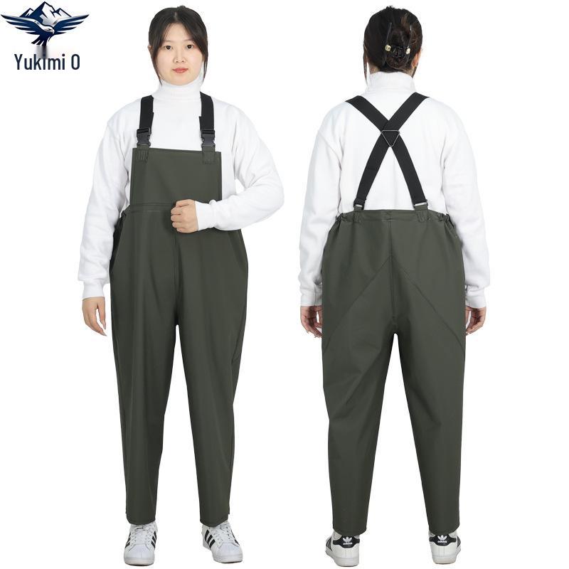 Waterproof Fishing & Aquaculture Bib Pants Set - Thick, Stain-Resistant, Wear-Resistant