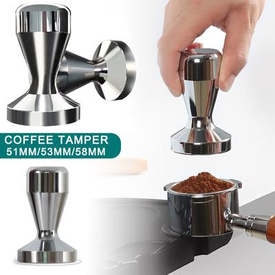 51mm/53.3mm/58mm Coffee Tamper Aluminum Espresso Tampers Barista Stainless Steel Tampers Coffeeware for 51/53/54/58mm Potafilter