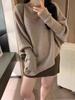 Women's 100% Wool One-Shoulder Batwing Sleeve Knit Sweater Cape Shawl