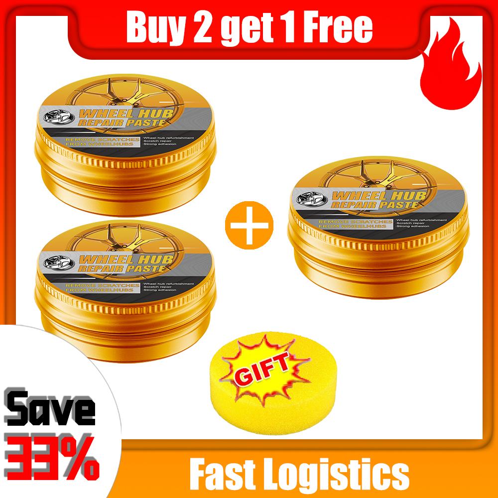 Car Wheel Hub Scratch Refurbishment Paste, Tire Rim Scratch Paint Repair Paste - Aluminum and Steel Rings Dent Restore Care