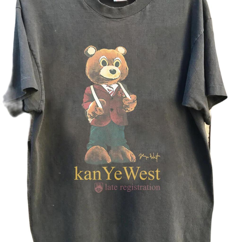 Kanye West College Dropout Vintage Bawełniany Koszulka Unisex Prezent Dla Fana KH2653