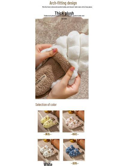 Trendy Cotton Non-Slip Indoor Slippers for Women & Couples, Perfect for Autumn and Winter