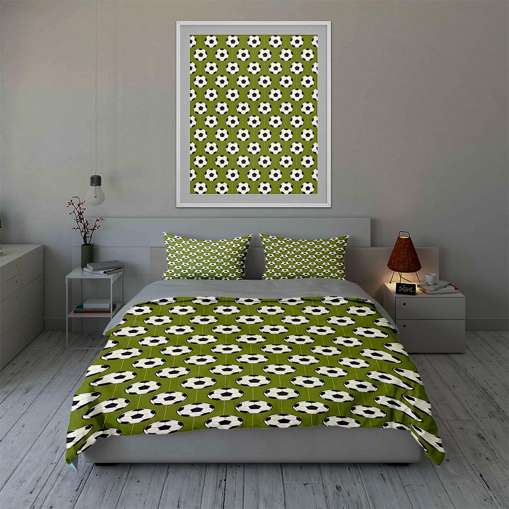 Soccer-themed Design. Bedding Duvet Cover Sets Duvet Covers Pillowcases Gifts (1 * Duvet Cover 2 * Pillowcases, Without Duvet Insert)