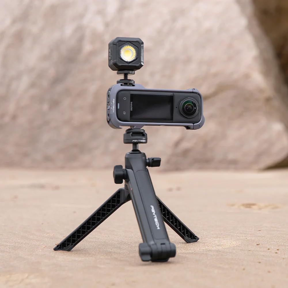 PGYTECH Insta360 X4 Universal Frame for Insta360 Supports Vertical and Horizontal Opens and Closes for Smooth Screw Cold Shoe Action Camera and
