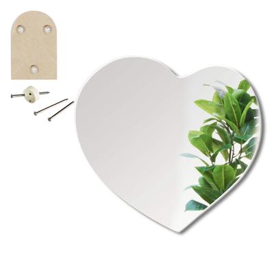 Mirror Wall Hanging Cute Cute Actress 35 X Wall Sticker Mirror Design Kagami Shape Heart 30.5cm [Rental Mirror]