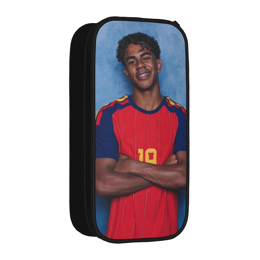 Football L-Lamine Yamal Spain Pencil Cases Classic Pen Box Bags Girls Boys Big Capacity School Supplies Cosmetic Pencilcases