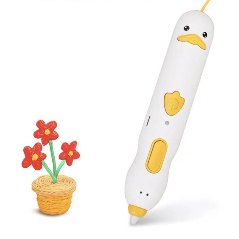 1 Set Diy Drawing Pens Pcl Low-Temperature 3D Printing Pen With 236Inch Filament Usb Charging Christmas Gift For Beginners
