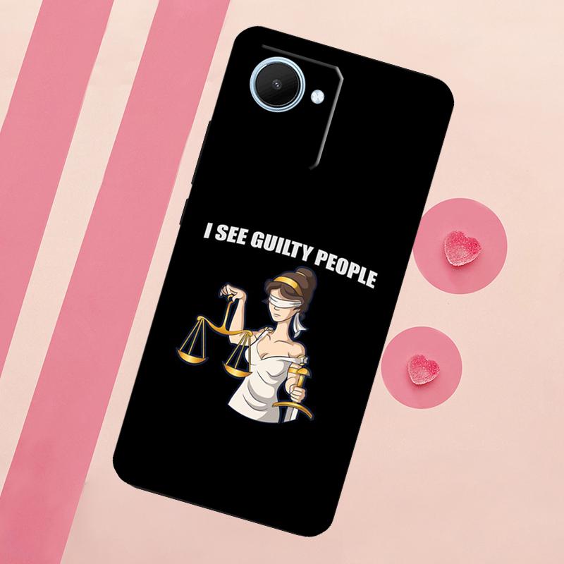 Law Lawyer Judge Justice Case For Realme C33 C55 C30 C31 C35 C53 C11 C15 C25s C21Y GT Neo 5 3T 2T 9 10 11 Pro Plus