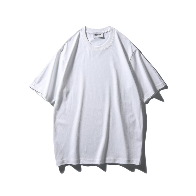 American Heavy Weight Heavy Weight Short Sleeve T-Shirt Men 2024 New Arrival Fashion Trendy Brand Summer Export Export White T-shirt