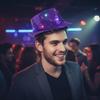 Unisex Kleid Tanzparty Blinkende Pailletten LED Fedora Trilby Panama Hut Jazzhut