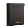 Wings Cardholder Made of Smooth Natural Cowhide Leather Black