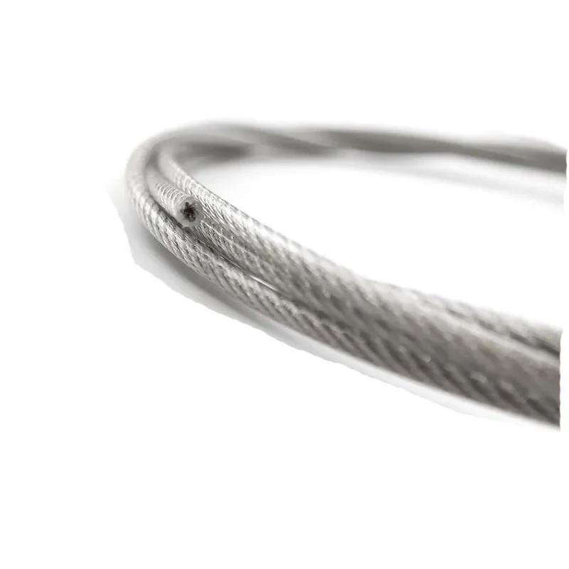 Dia 0.5/1/1.5/2/2.5/3/5mm 304 Stainless Steel PVC Coated Flexible Wire Rope Soft Cable Transparent Stainless Steel Clothesline