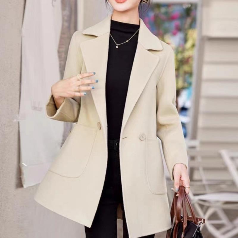 Women's High-End Woolen Coat for Spring and Autumn 2025
