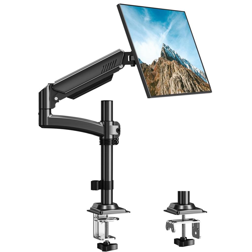 MOUNTUP Monitor Pole Supports LCD Display Load VESA Compatible Cable Management Arm, Type, 32-inch Monitors, High-Quality Arm, 2-10kg Capacity,