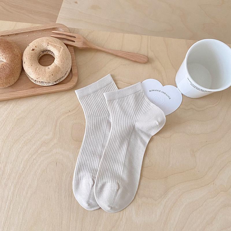 

5pair White Socks Women S Short Socks Summer Thin Short Cotton Socks Summer Mesh Breathable Medium Tube Socks Boneless Boat Socks Women One size fits all легкие хаки