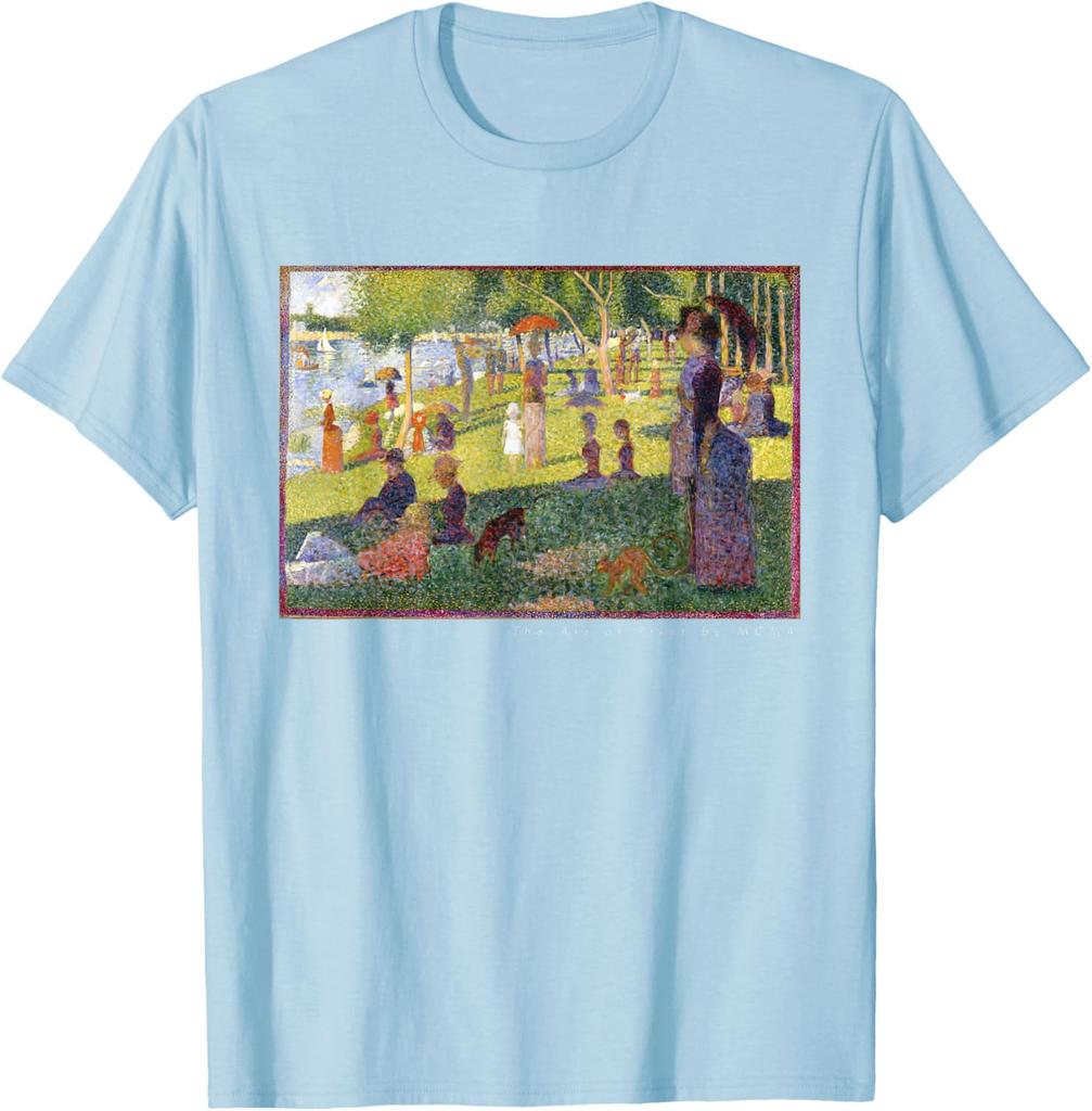 A Sunday Afternoon on the Island of La Grande Jatte Seurat Graphic Tee Casual Cotton Short Sleeve TShirt