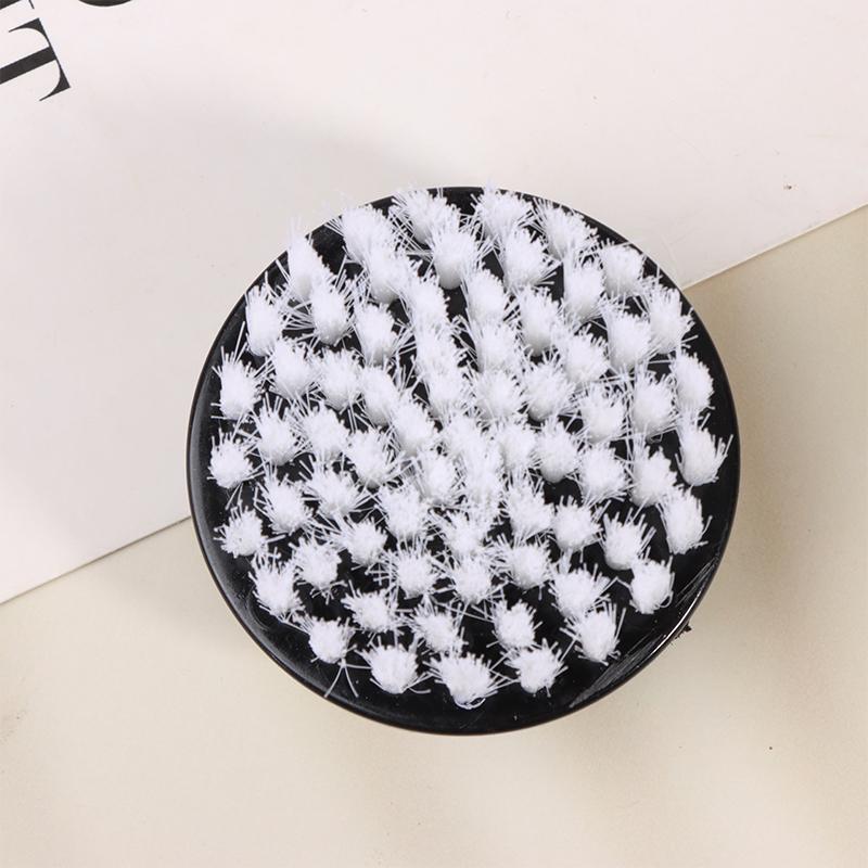 Nail Brush Nail Art Pedicure Soft Remove Dust Plastic Round Cleaning Scrubbing File Tools Black White Manicure Finger Care Salon