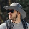 New Adjustable Men'S Summer Sun Protection Hat Uv Protection Wide-Brimmed Hiking Cap Breathable Sun Hat