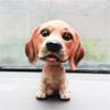 Car Ornament Nodding Dog Car Auto Dash Rocking Head Dog Natural Resin Dog Toy for Car Interior Decorations Home Gift