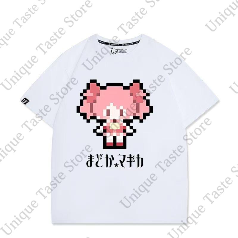

Puella Magi Madoka Magica T Shirt MadokaMagica Kaname Madoka Miki Sayaka Sakura Kyouko Tshirt Summer Cotton Short Sleeve Tee S