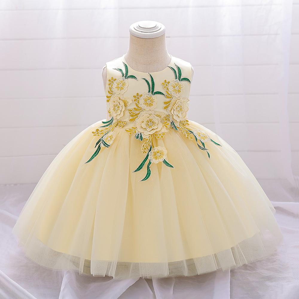 Holčička Růžové šaty Elegantní Princezna Narozeninová párty Plesové šaty Volánky pro děti Večerní Luxusní šaty Slavnostní kostýmy