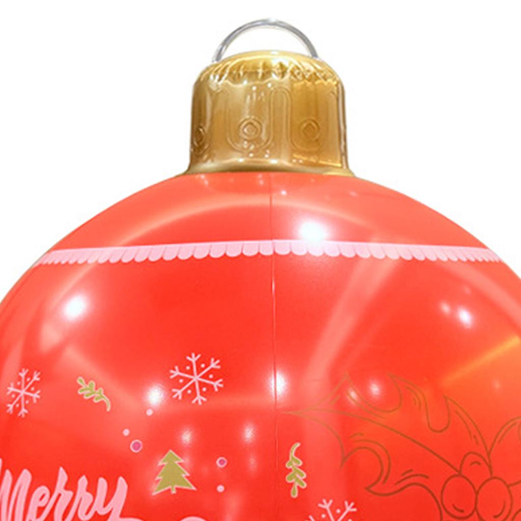 Inflatable Christmas Ball Weather Resistant Christmas Balloon Holiday Ornament for Outdoor Indoor Holiday Yard Lawn Porch Decor